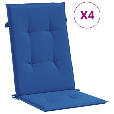 Vidaxl Gartenstuhl Kissen 4 Rücken 120x50x3 cm Stoff Royal Blau