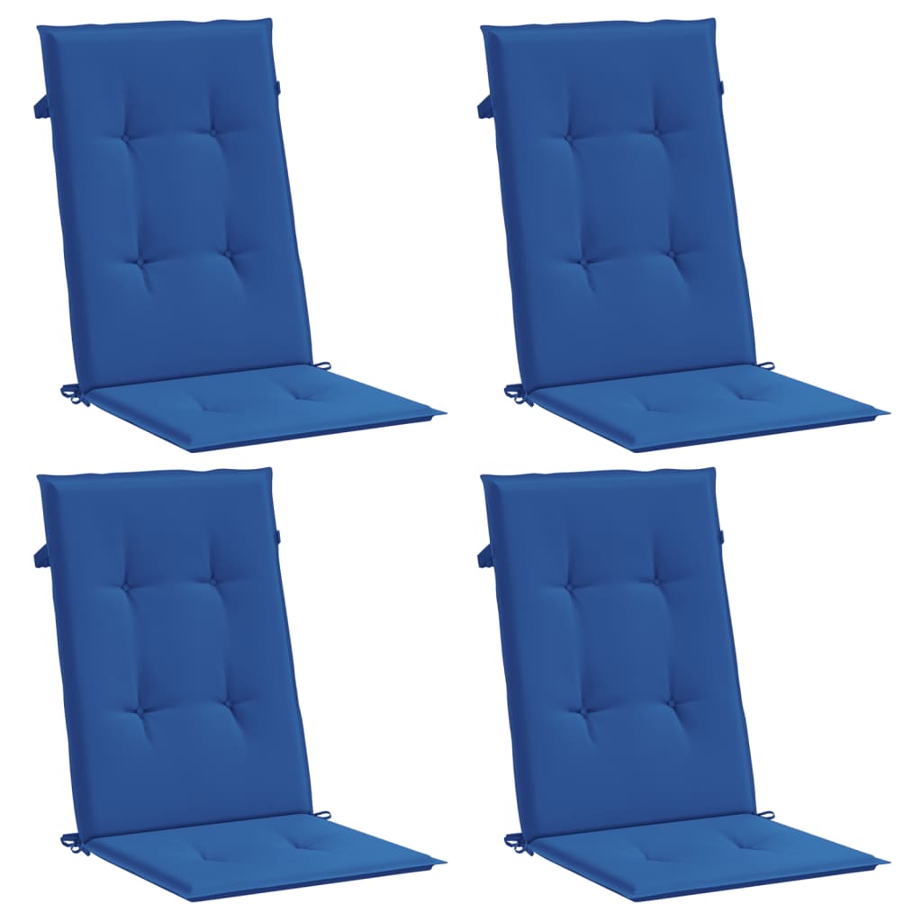 Vidaxl Gartenstuhl Kissen 4 Rücken 120x50x3 cm Stoff Royal Blau