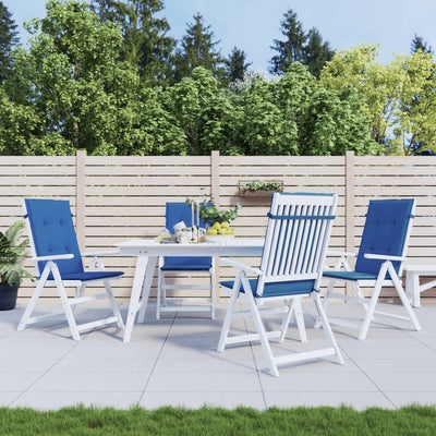 Vidaxl Gartenstuhl Kissen 4 Rücken 120x50x3 cm Stoff Royal Blau