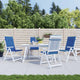 Vidaxl Gartenstuhl Kissen 4 Rücken 120x50x3 cm Stoff Royal Blau