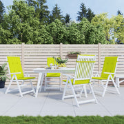 Vidaxl Gartenstuhlkissen 6 St. hoher Rücken 120x50x3 cm Stoff klar grün - afbeelding 1
