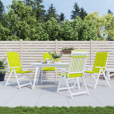 Vidaxl Gartenstuhlkissen 6 St. hoher Rücken 120x50x3 cm Stoff klar grün
