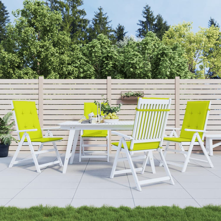 Vidaxl Gartenstuhlkissen 6 St. hoher Rücken 120x50x3 cm Stoff klar grün