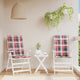 Vidaxl Gartenstuhlkissen 2 Stcs 120x50x3 cm Stoff Diamantmuster rot