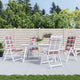 Vidaxl Gartenstuhlkissen 4 Stcs 120x50x3 cm Stoff Diamantmuster Rot
