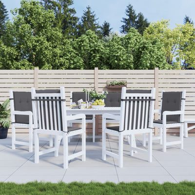 Vidaxl Garden Stuhl Kissen 6 St. Oxford Stoff Anthracit -gelenkt
