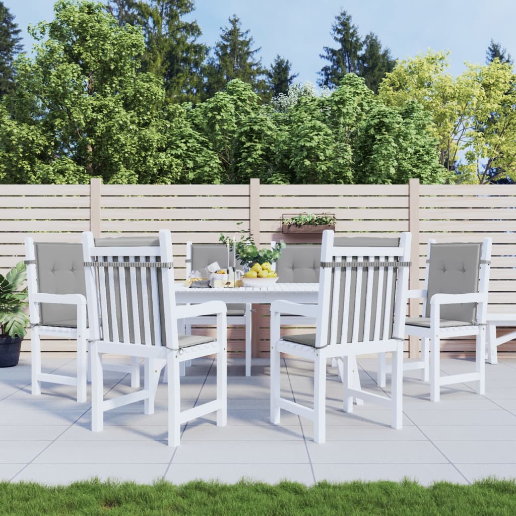 Vidaxl Gartenstuhl Kissen 6 St. Oxford Stoff grau