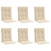 Vidaxl Garden Stuhl Kissen 6 Stcs 100x50x3 cm Oxford Stoff Beige - afbeelding 3