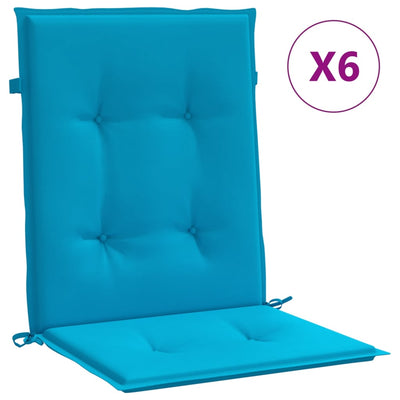 Vidaxl Gartenstuhl Kissen 6 Stcs 100x50x3 cm Oxford Stoff Blau