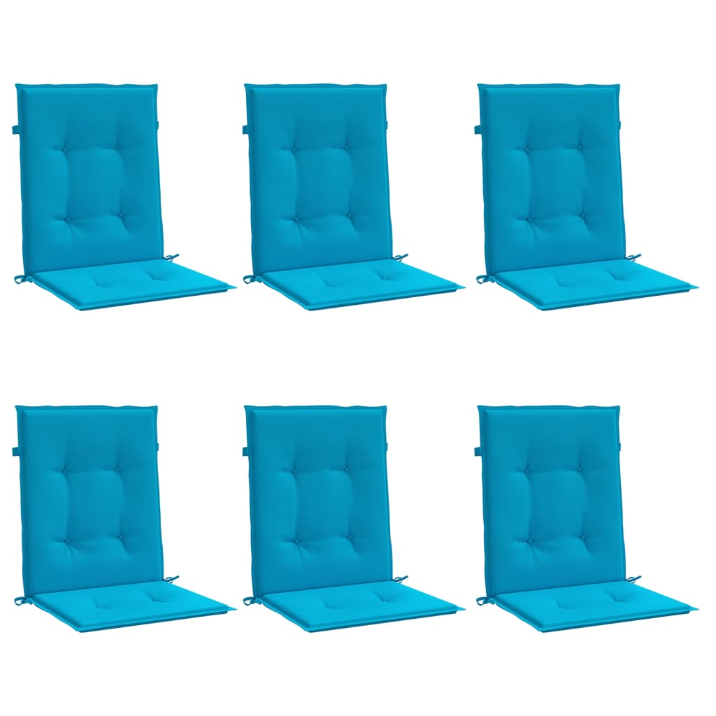 Vidaxl Gartenstuhl Kissen 6 Stcs 100x50x3 cm Oxford Stoff Blau