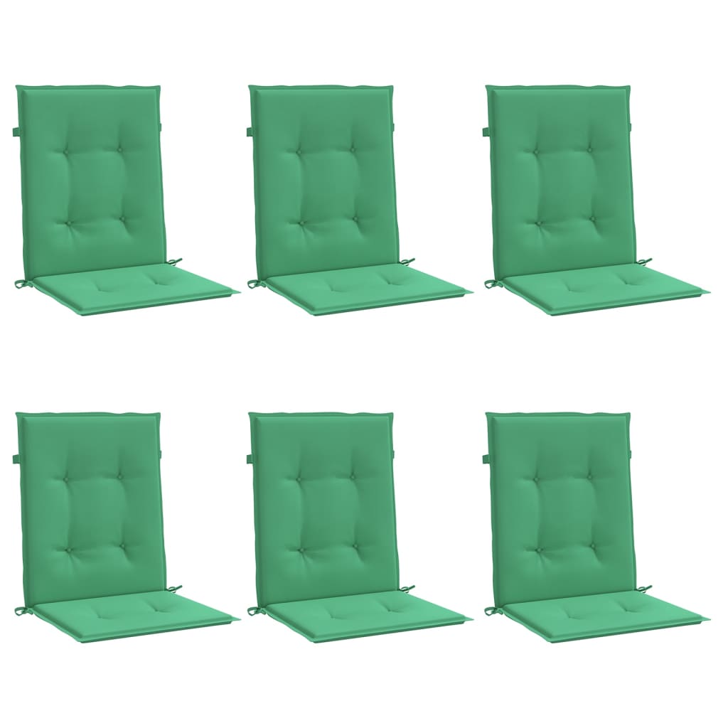 Vidaxl Gartenstuhl Kissen 6 Stcs 100x50x3 cm Oxford Stoff Grün Grün