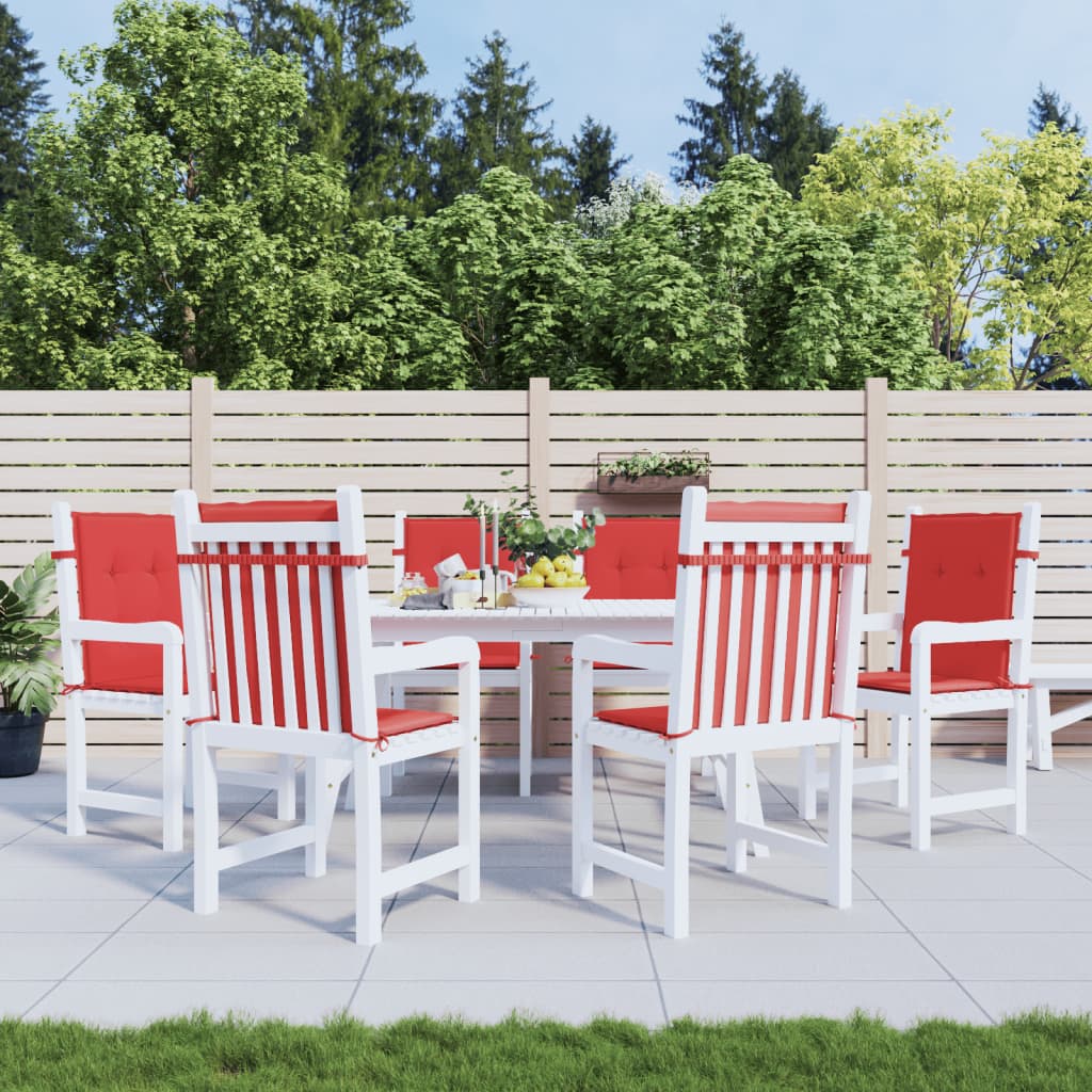 Vidaxl Gartenstuhlkissen 6 Stcs 100x50x3 cm Oxford Stoff rot