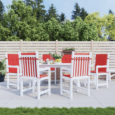 Vidaxl Gartenstuhlkissen 6 Stcs 100x50x3 cm Oxford Stoff rot