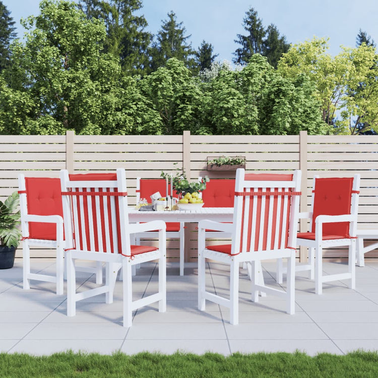 Vidaxl Gartenstuhlkissen 6 Stcs 100x50x3 cm Oxford Stoff rot