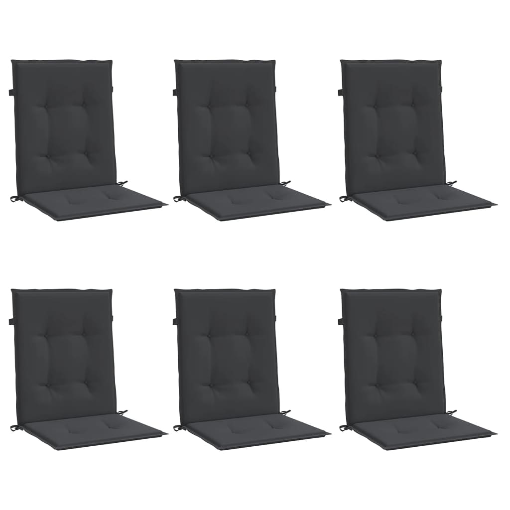 Vidaxl Gartenstuhl Kissen 6 Stcs 100x50x3 cm Oxford Stoff schwarz