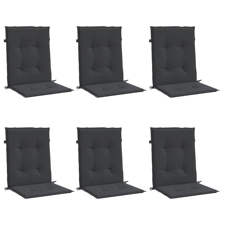 Vidaxl Gartenstuhl Kissen 6 Stcs 100x50x3 cm Oxford Stoff schwarz