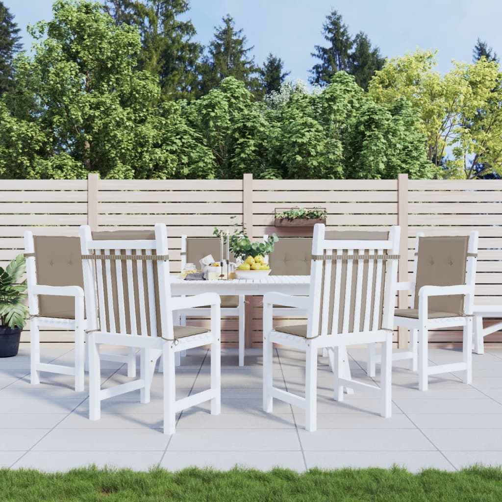 Vidaxl Gartenstuhl Kissen 6 Stcs 100x50x3 cm Oxford Stofftaupe
