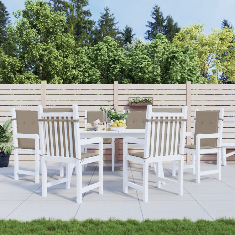 Vidaxl Gartenstuhl Kissen 6 Stcs 100x50x3 cm Oxford Stofftaupe