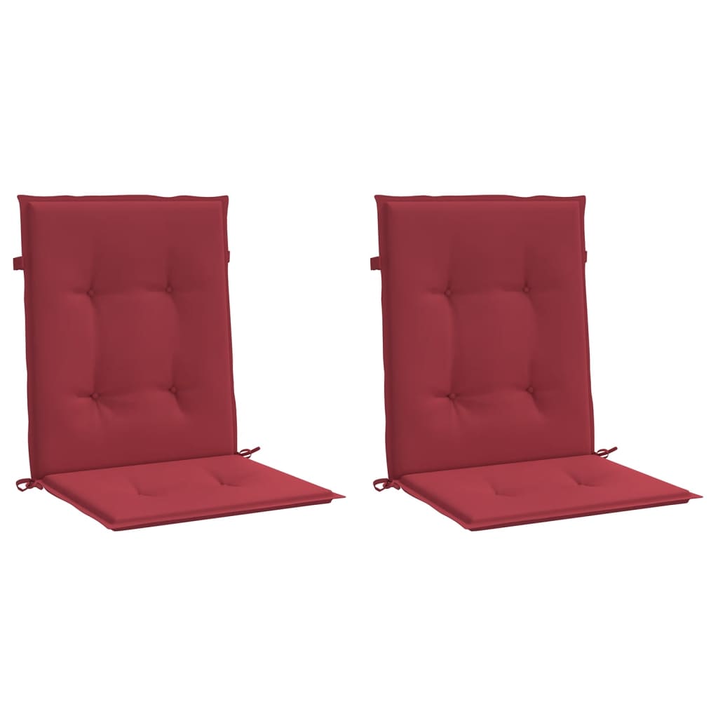 Vidaxl Gartenstuhl Kissen 2 ST 100x50x3 cm Oxford Stoff Wein rot