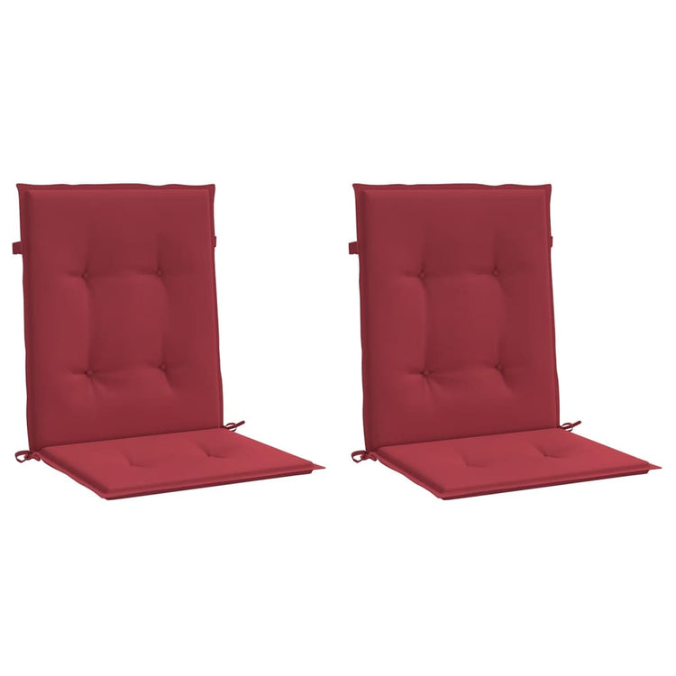 Vidaxl Gartenstuhl Kissen 2 ST 100x50x3 cm Oxford Stoff Wein rot