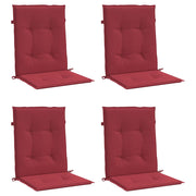 Vidaxl Gartenstuhl Kissen 4 Stcs 100x50x3 cm Oxford Stoff Wein rot - afbeelding 3