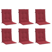 Vidaxl Gartenstuhl Kissen 6 Stcs 100x50x3 cm Oxford Stoff Wein rot - afbeelding 3