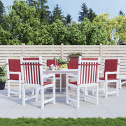 Vidaxl Gartenstuhl Kissen 6 Stcs 100x50x3 cm Oxford Stoff Wein rot - afbeelding 1