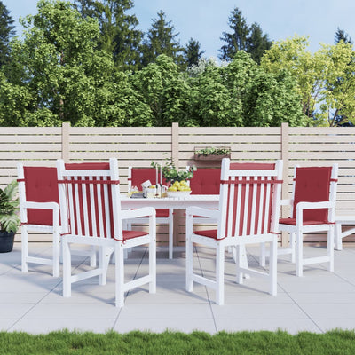 Vidaxl Gartenstuhl Kissen 6 Stcs 100x50x3 cm Oxford Stoff Wein rot