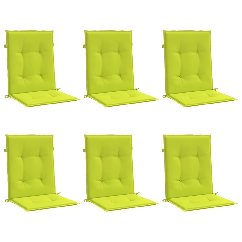 Vidaxl Gartenstuhl Kissen 6 Stcs 100x50x3 cm Oxford Stoff klare Grün