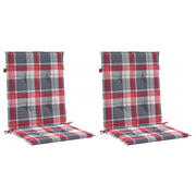Vidaxl Gartenstuhl Kissen 2 ST 100x50x3 cm Oxford Stoff Diamond Muster rot - afbeelding 3