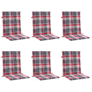 Vidaxl Gartenstuhlkissen 6 Stcs 100x50x3 cm Oxford Stoff Diamond Muster rot - afbeelding 3