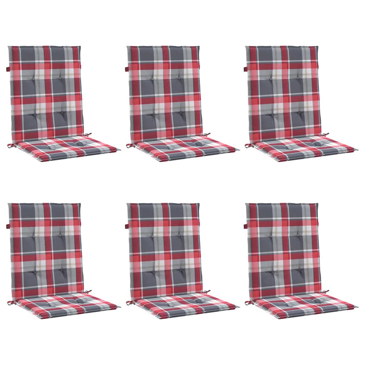 Vidaxl Gartenstuhlkissen 6 Stcs 100x50x3 cm Oxford Stoff Diamond Muster rot