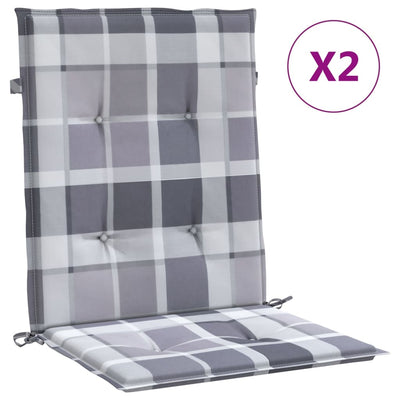 Vidaxl Gartenstuhl Kissen 2 Stcs 100x50x3 cm Oxford Stoff Diamond Muster grau