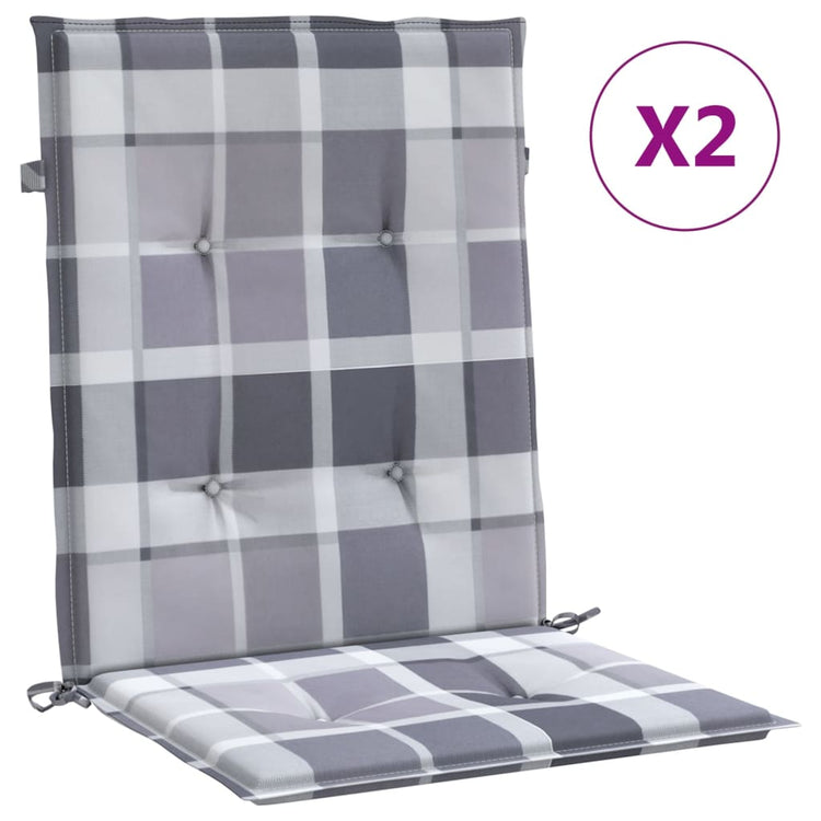 Vidaxl Gartenstuhl Kissen 2 Stcs 100x50x3 cm Oxford Stoff Diamond Muster grau