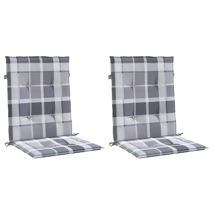 Vidaxl Gartenstuhl Kissen 2 Stcs 100x50x3 cm Oxford Stoff Diamond Muster grau