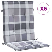 Vidaxl Gartenstuhl Kissen 6 Stcs 100x50x3 cm Oxford Stoff Diamond Muster grau - afbeelding 2