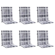 Vidaxl Gartenstuhl Kissen 6 Stcs 100x50x3 cm Oxford Stoff Diamond Muster grau - afbeelding 3