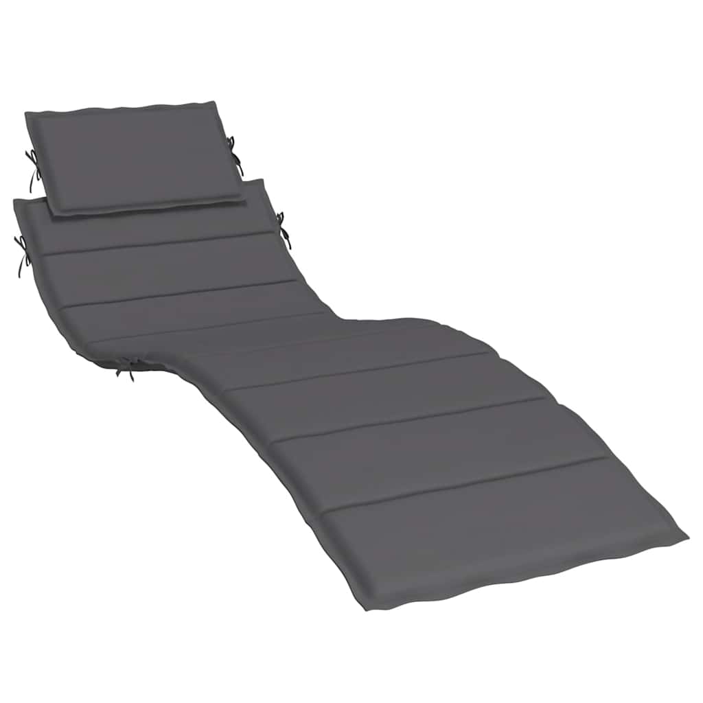 Vidaxl Lounger Kissen 186x58x3 cm Oxford -Stoff -Anthrazit -gelöscht