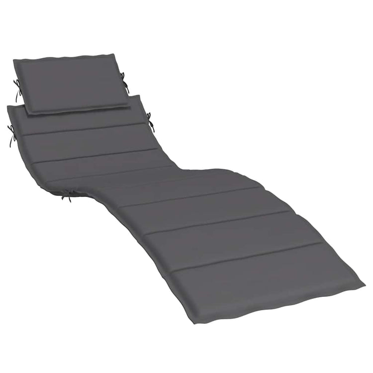 Vidaxl Lounger Kissen 186x58x3 cm Oxford -Stoff -Anthrazit -gelöscht