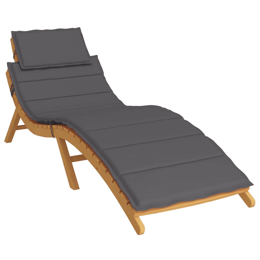 Vidaxl Lounger Kissen 186x58x3 cm Oxford -Stoff -Anthrazit -gelöscht