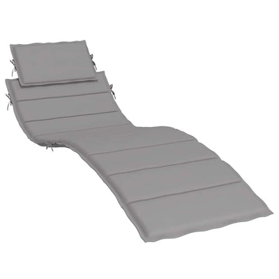 Vidaxl Lounger Kissen 186x58x3 cm Oxford Stoff grau