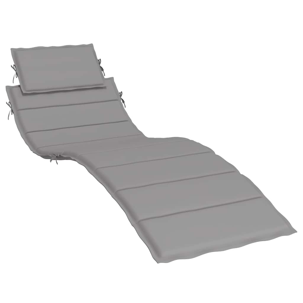 Vidaxl Lounger Kissen 186x58x3 cm Oxford Stoff grau