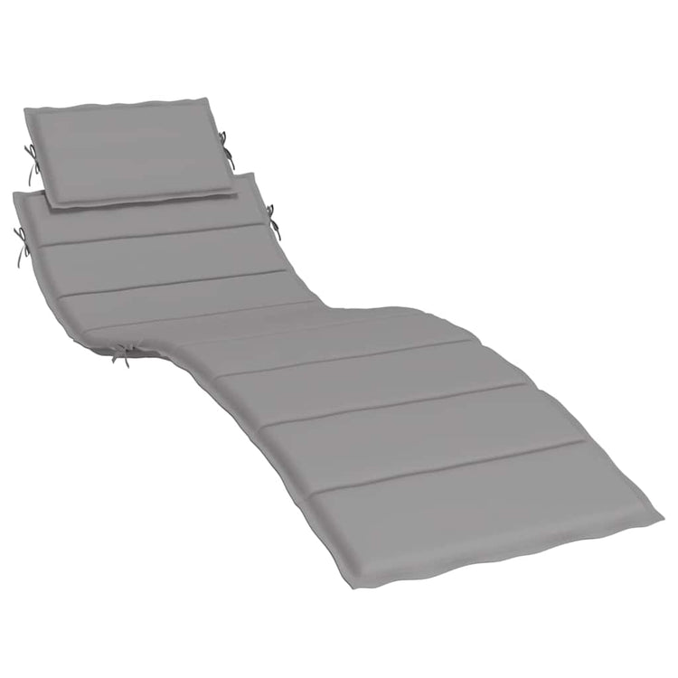 Vidaxl Lounger Kissen 186x58x3 cm Oxford Stoff grau