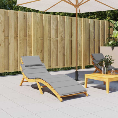 Vidaxl Lounger Kissen 186x58x3 cm Oxford Stoff grau
