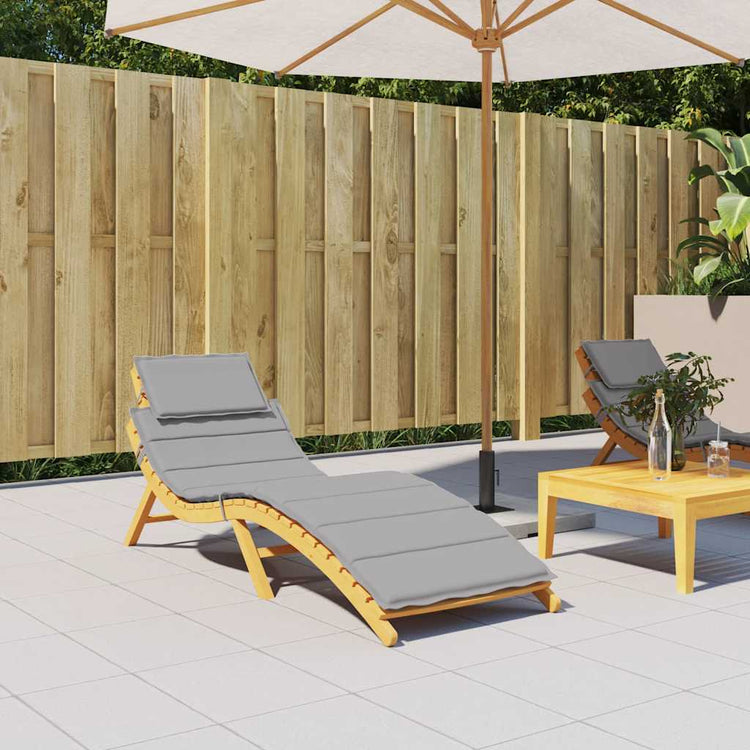 Vidaxl Lounger Kissen 186x58x3 cm Oxford Stoff grau