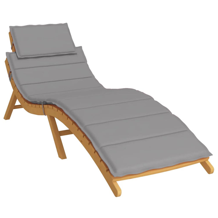 Vidaxl Lounger Kissen 186x58x3 cm Oxford Stoff grau