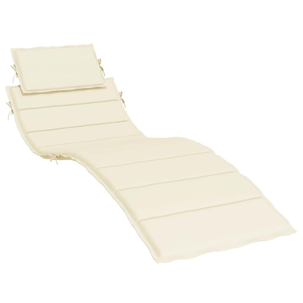 Vidaxl Lounger Kissen 186x58x3 cm Oxford Stoffcreme -Colored