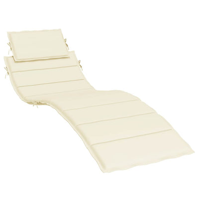 Vidaxl Lounger Kissen 186x58x3 cm Oxford Stoffcreme -Colored