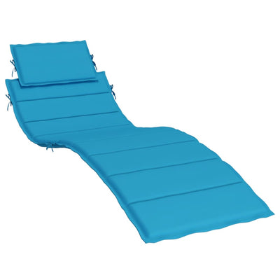 Vidaxl Lounger Kissen 186x58x3 cm Oxford Stoff blau