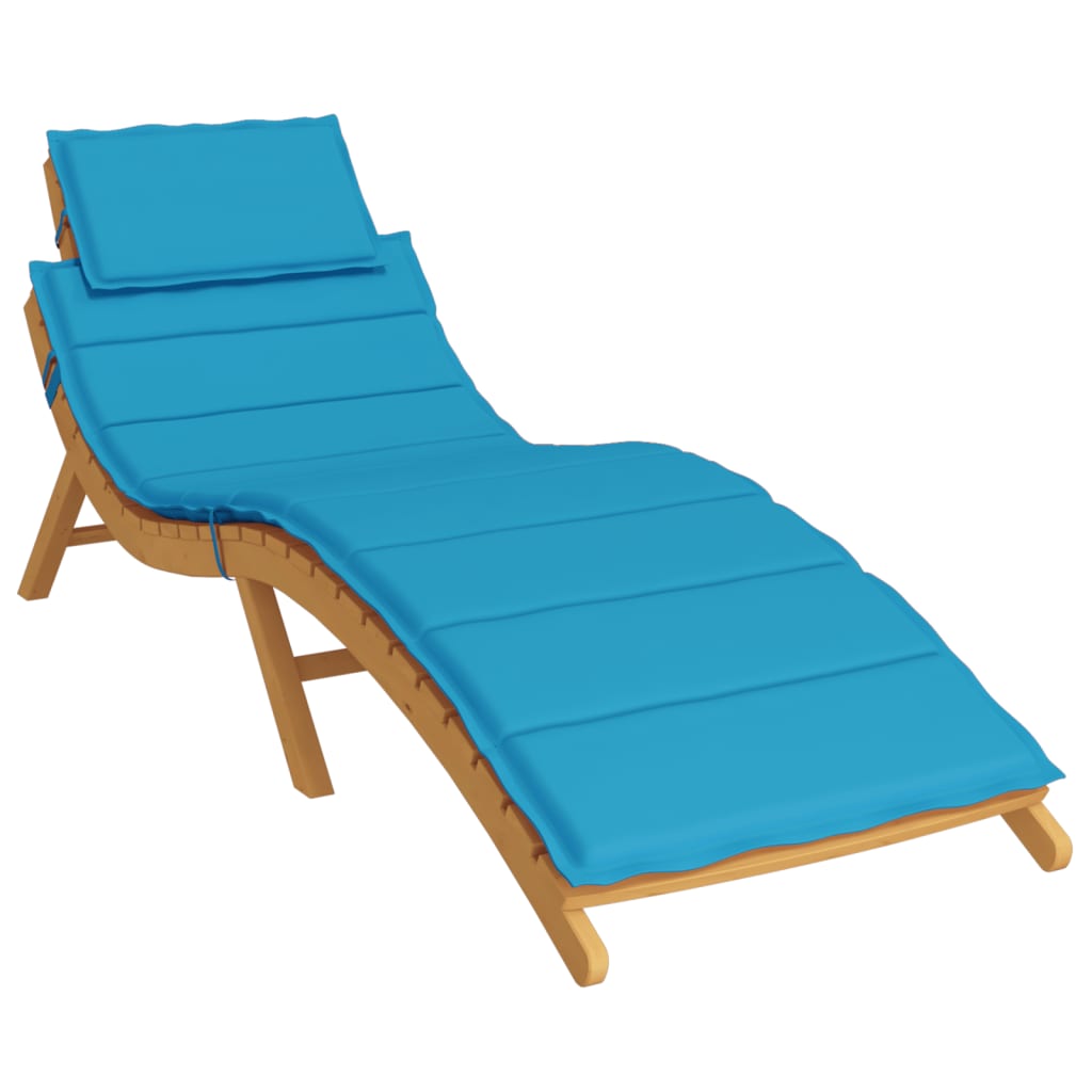 Vidaxl Lounger Kissen 186x58x3 cm Oxford Stoff blau